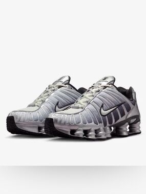 Nike Shox TL Metallic Silver White PRINT Sneakers Retro OG IH4466-095 Mens 9-12